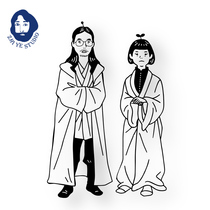 Zhi Ye original oxygen couple couple tattoo stickers for men and women waterproof Japanese characters hipster retro tattoo