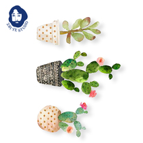 Zhi Ye original meat three swordsman meat plant waterproof female long-lasting plant multi-meat potted fresh hand-painted tattoo stickers