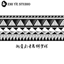 Zhi Ye gradual tattoo geometric arm ring waterproof tattoo stick domineering Boy wrist ankle buy one get one free