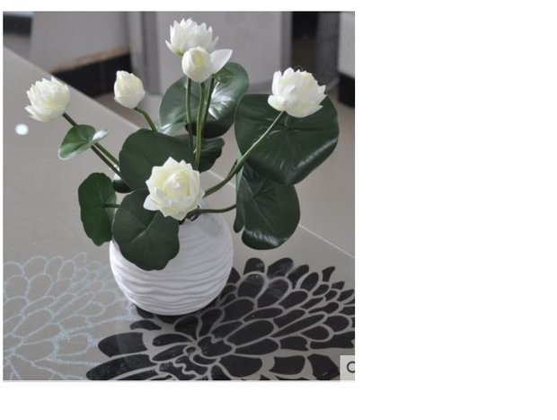 Mô phỏng hoa sen cho sàn phòng khách hoa giả hoa nhựa Juanhua Ưu đãi đặc biệt 3 que - Hoa nhân tạo / Cây / Trái cây cây đào giả