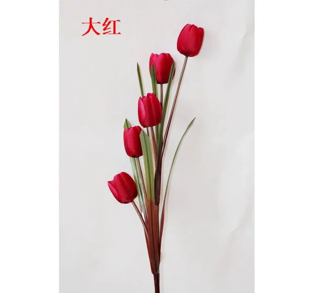 Năm hoa nhân tạo, hoa tulip, hoa chống thật, hoa giả, hoa khô, hoa, hoa trang trí, trang trí nhà, hoa - Hoa nhân tạo / Cây / Trái cây lan giả hạc