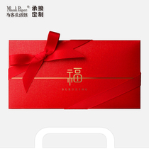 European fashion high-end hard 100 yuan bride wedding wedding wedding happy word big red envelope horizontal handmade welfare bag is