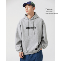 Американская High Street Heavy-фунт напечатанный Lidandood Mens boarder Fall new loose Sport Couple hooded ho