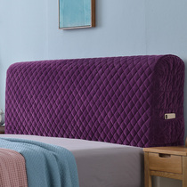 European solid wood leather headboard cover Fabric headboard backrest cover custom removable and washable 1 8m padded soft bag protective cover