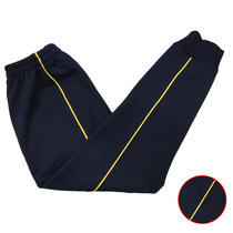 Cotton sweatpants womens spring and summer new deep-hidden green clip yellow thin edge toe closure trousers mens school clothes pants