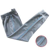 Spring summer and autumn trousers light gray inlaid sky blue thin strips to close up cotton leisure large size student school pants Sports