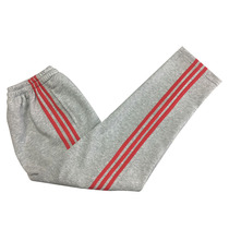 Cotton spring and autumn sports pants square dance Gray 3 bars red edge school pants Korean leisure students straight tube neutral