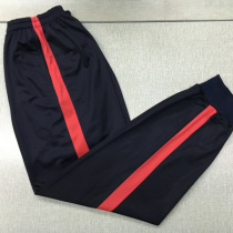Spring and summer dark blue Red wide bar trousers closed casual pants boys and girls sports pants breathable