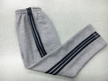 Spring and summer gray sports loose three bars sports pants womens school clothes pants for men and women Children students cotton leisure school pants