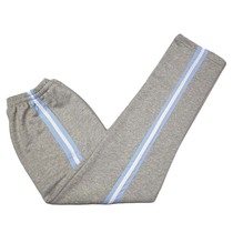 Customized autumn spring and summer gray school uniform large cotton sky blue wide edge white bar neutral sweatpants student pants