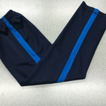 Customized spring and summer dark blue 3cm wide bar trousers casual pants for boys and girls sports pants