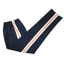 Customized sports pants spring and summer autumn womens white wide edge orange side student pants school clothes pants Korean version of loose Joker slim