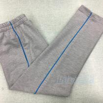 Spring and summer autumn children boys and girls thin peacock blue gray sports pants cotton terry casual school uniform trousers straight tube