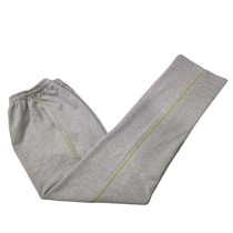 Spring summer and autumn cotton sweatpants gray school clothes pants with fruit Green thin edge straight tube for men and women children and students