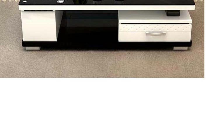 Mô hình màu đen và trắng của tủ TV có thể thu vào bàn cà phê kết hợp đồ nội thất hiện đại tối giản kích thước căn hộ TV tủ bàn cà phê gói - Bộ đồ nội thất giường gấp thông minh