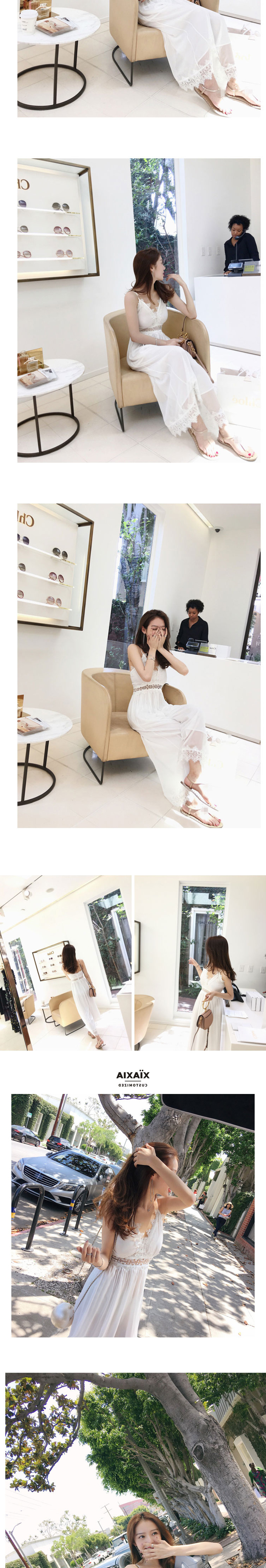 150cm ngắn phụ nữ mang thai nhỏ váy mùa hè Phiên bản Hàn Quốc 145 phụ nữ xs váy nữ mùa hè cổ tích dài voan cao - Váy eo cao váy dúm eo	