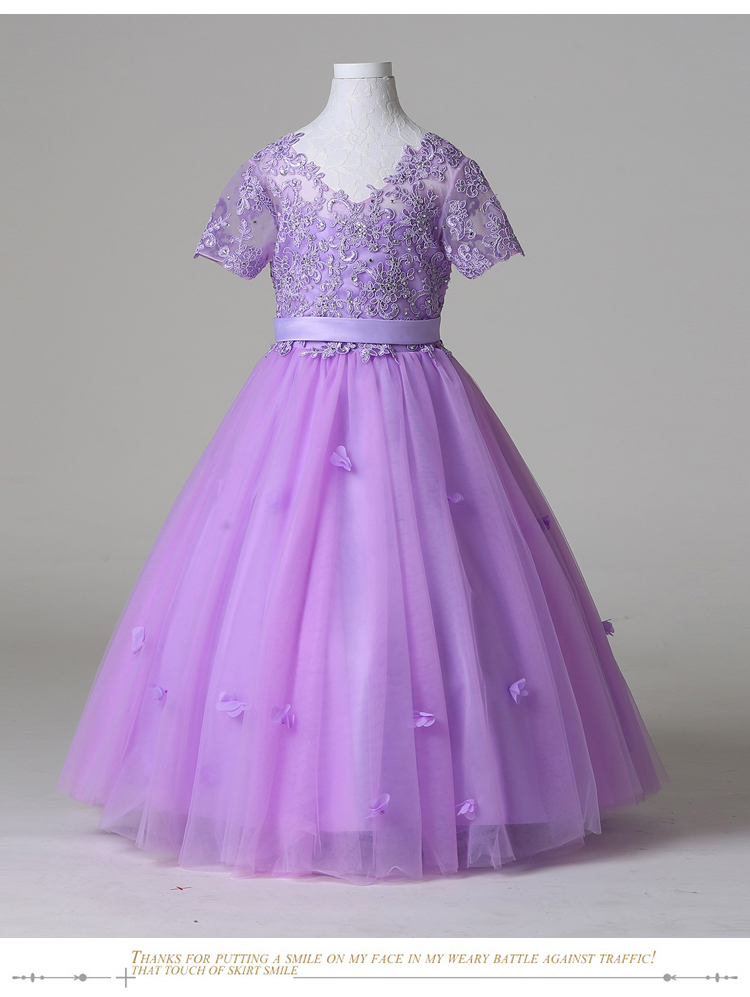 Cô gái váy váy công chúa váy cưới trẻ em pettiskirt mùa đông hoa cô gái váy váy catwalk chủ trang phục váy bé gái