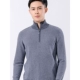 Áo len cashmere nam Hengyuanxiang 2020 mùa đông trung niên kinh doanh áo len giản dị nửa chiều cao dây kéo rắn màu - Hàng dệt kim