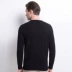 Áo len cashmere nam len len cổ tròn nam mùa đông 2020 mùa đông mới trung niên và trẻ trung ấm áp áo len dệt kim logo - Áo len Cashmere