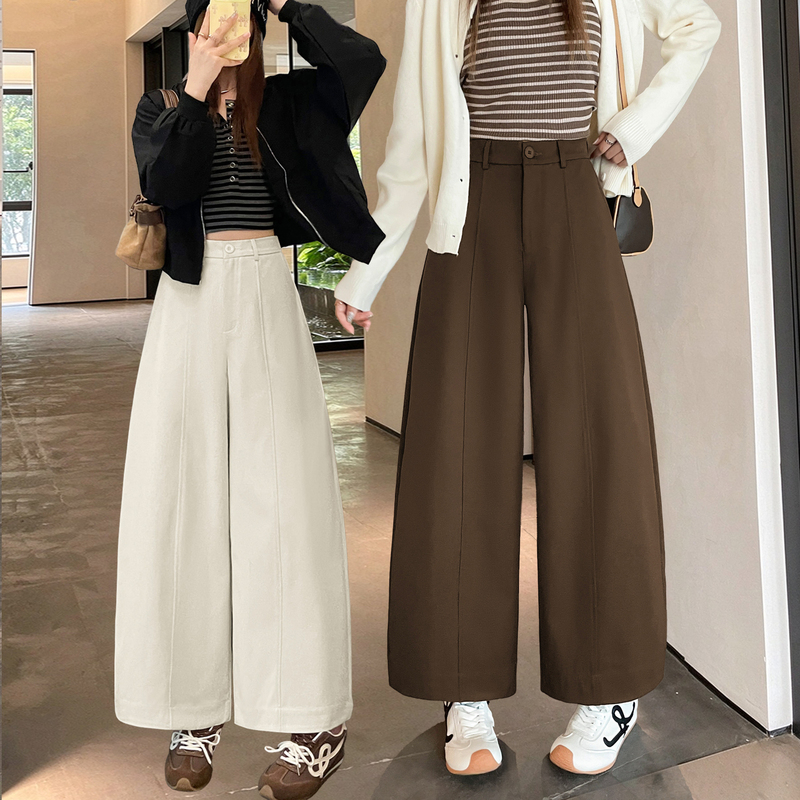 Short Women's Suit Wide-Leg Pants, New Autumn and Winter Style, Cropped Casual Pants, High-Waisted Slimming Straight-Leg Pants Short Women's Suit Wide-Leg Pants, New Autumn and Winter Style, Cropped Casual Pants, High-Waisted Slimming Straight-Leg Pants