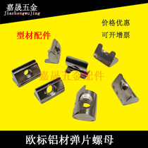 European standard aluminum profile accessories shrapnel nut 30 40 elastic nut M4M5M6M8 frame positioning fixed rear installation
