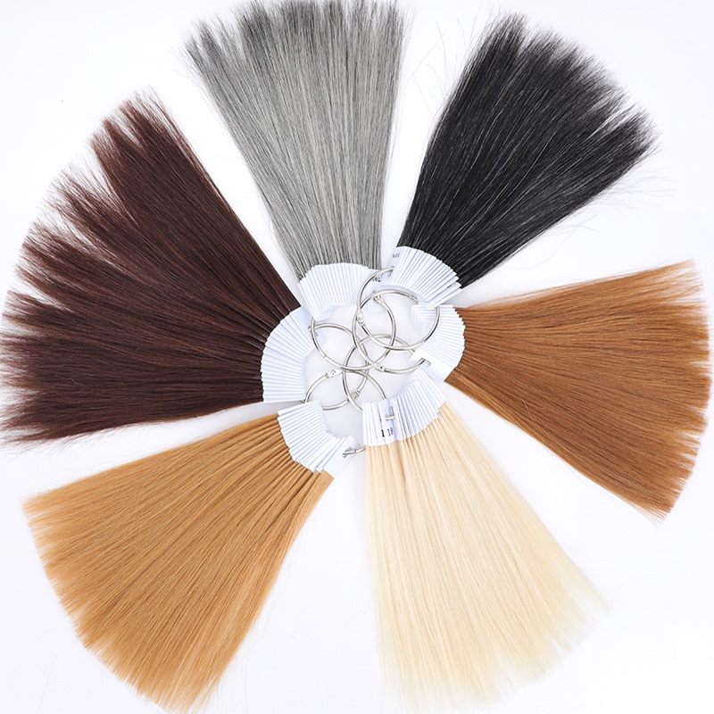 Clockwork Hair Braiding Practice Test Hair Dyeing Tool Color Chart Real Hair Strands Real Hair Bundles Wig Pieces