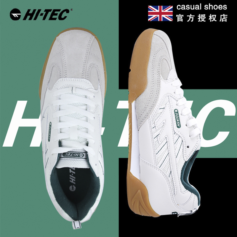 Hitec Haitai Training Shoes, Sports Wear-Resistant Rubber Sole, Comfortable Casual Retro Couple White Shoes for Badminton Hitec Haitai Training Shoes, Sports Wear-Resistant Rubber Sole, Comfortable Casual Retro Couple White Shoes for Badminton