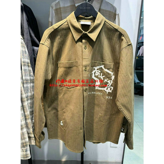 44 Jack Jones 2244O3022 Nab Co-Branded Fashion Trendy Printed Loose Lapel Long-Sleeved Shirt 15