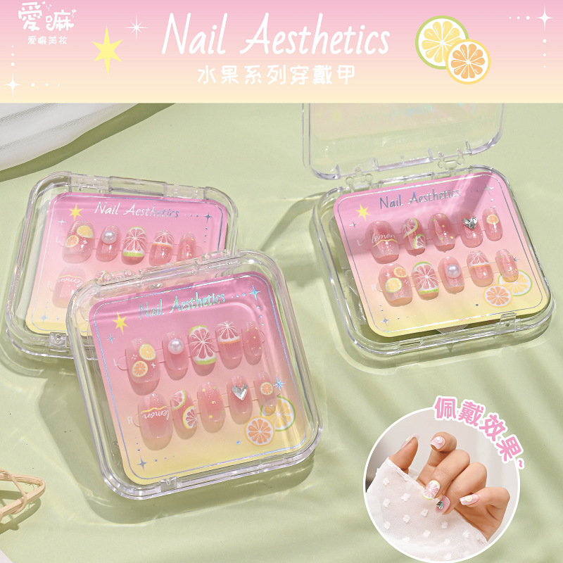 Children's Fruit-Themed Nail Stickers, Cute 3D Design, Brightening Effect, Popular Nail Stickers for Girls, Non-Toxic, Odorless, Removable Children's Fruit-Themed Nail Stickers, Cute 3D Design, Brightening Effect, Popular Nail Stickers for Girls, Non-Toxic, Odorless, Removable