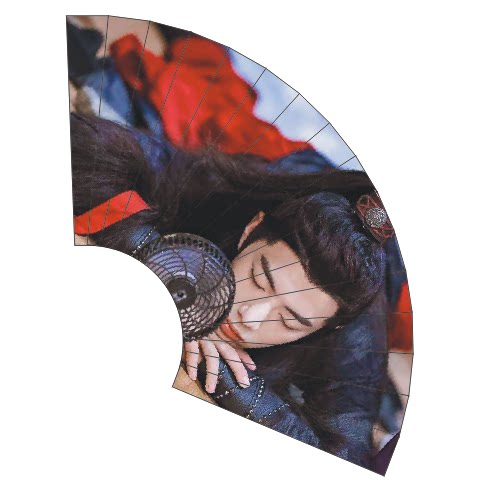 Do not envy handmade film material drop glue transparent film film material fan material drop glue (non-finished product)