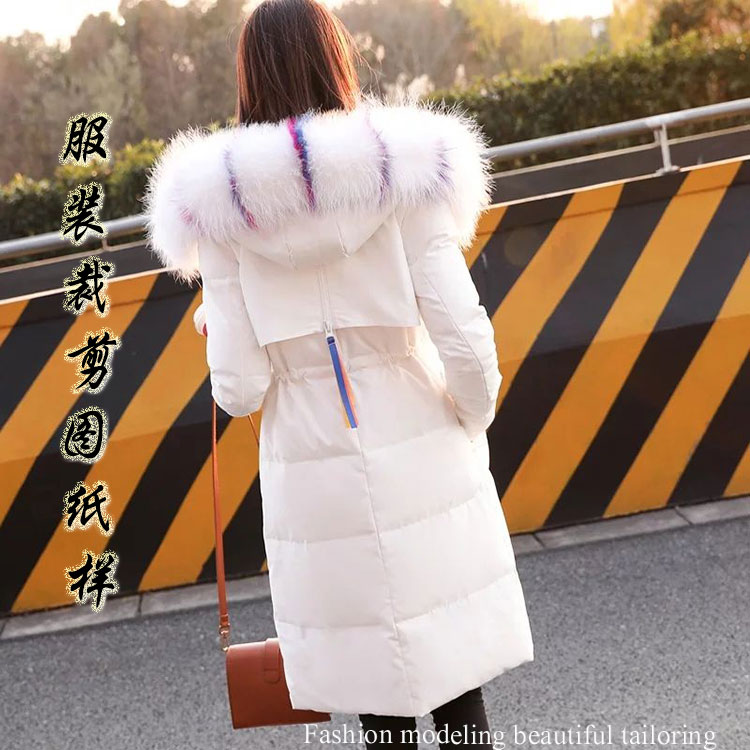 Winter medium long version Body Down Clothing Paper Sample Women Dress New Large Size Cotton Clothing Jacket Boilerplate Tailoring Drawings