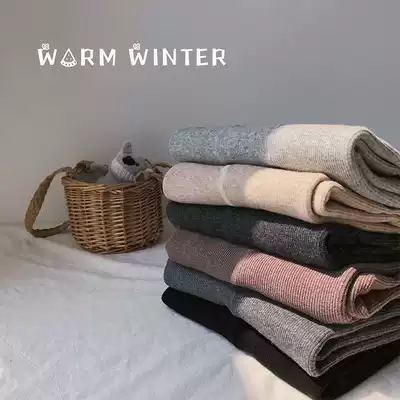 Baby pantyhose thickened velvet pants girls autumn and winter thick one-piece children's dance socks practice foot tide