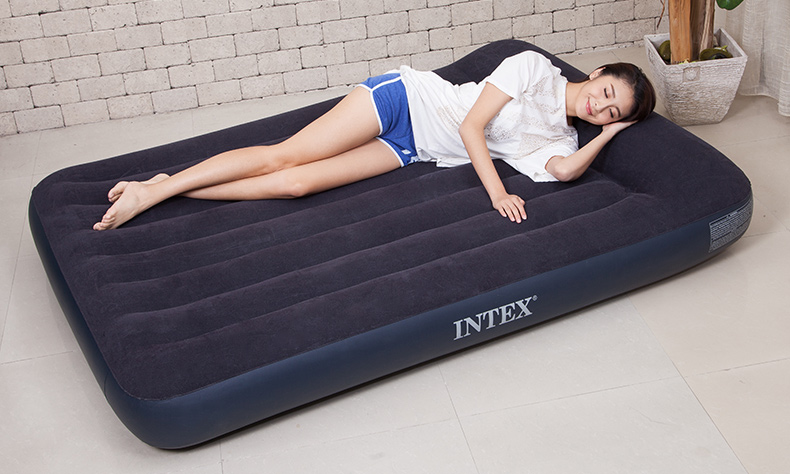 Intex air cushion bed Double outdoor tent lunch break bed Single large thick automatic inflatable bed mat household