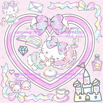 025 Hello Kitty Gairly Room with no buckle png applid background wallpaper material linecamera