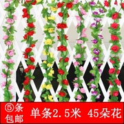 Hoa giả mây mô phỏng wisteria florist trong nhà điều hòa không khí ống trang trí quanh co treo ban công khối hàng rào - Hoa nhân tạo / Cây / Trái cây