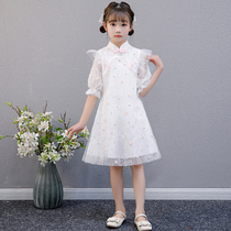 Girlsqipao Summer Childrens China Wind China tide improvement to serve 2022 new baby thin Even dress dress