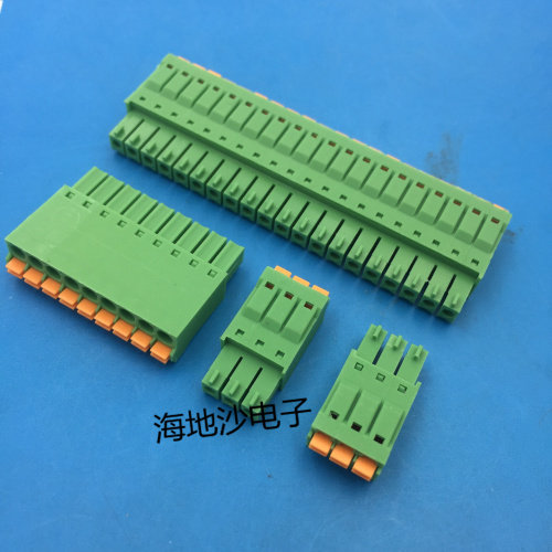 Plug-in-type PCB wiring terminal KF2EDGKN-3 5mm (2-20P) spring wiring hole head copper environmentally-friendly