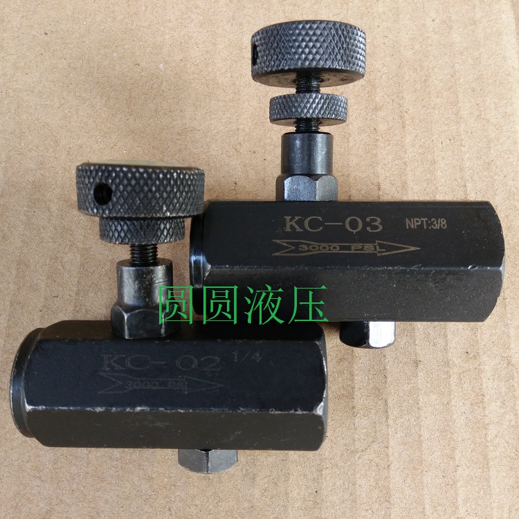 Hydraulic oil pressure tubular one-way throttle valve flow control valve throttle valve KC-02 03 04 06