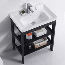 Floor-to-ceiling washbasin cabinet combination bathroom washbasin Small apartment balcony Bathroom cabinet Toilet wash without drilling