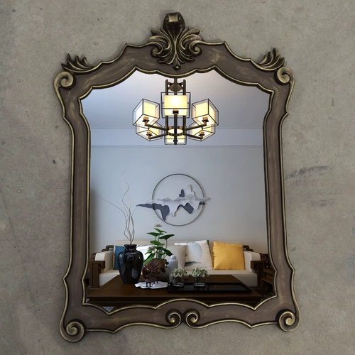 Новый продукт европейский стиль инопланетный зеркальный зеркальный зеркальный зеркал зеркало зеркало зеркало гостиная в ресторане камин