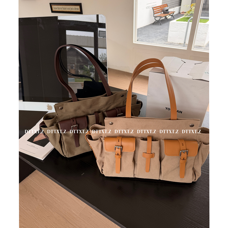 Dttxt｜New Niche Style “8090” Versatile Multi-Pocket Large-Capacity Shoulder Underarm Tote Bag/3021