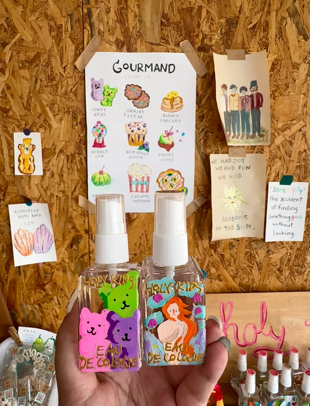 Thailand Chiang Mai Holy Kids Hand-Painted Perfume Popcorn Gummy Bear Fragrance Spray Fresh and Long-Lasting Cartoon