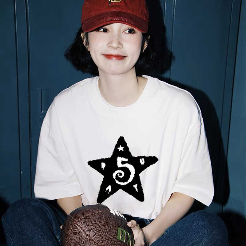 Japanese Gp Disappearing Beauty Ni Ni Celebrity Style Short-Sleeve T-Shirt for Women, New Summer Niche Loose Slimming Top t