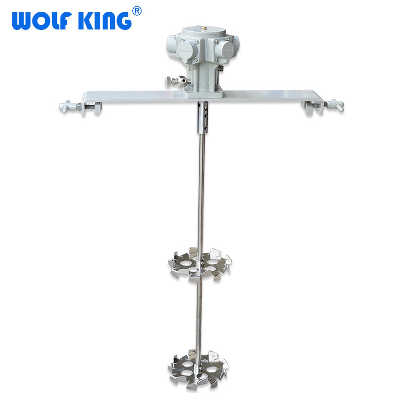 Taiwan pneumatic mixer 5 cylinder pneumatic 50 gallons horizontal version mixer paint ink agitators