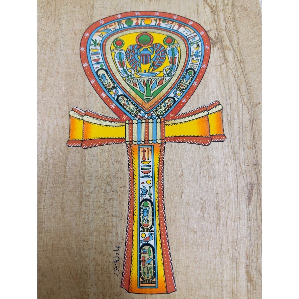 「埃及收藏款」生命之钥莎草画:穿越时空的艺术珍宝,上海埃及博物馆同款纪念品-埃及特色-淘宝百科网