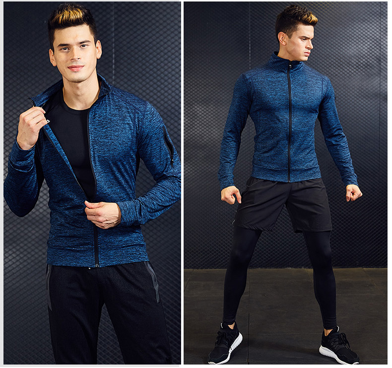 Quần áo thể dục, mùa xuân và mùa thu nam, áo thun cao, nhanh khô, quần áo bó sát, tập gym, chạy bộ thể thao - Quần áo tập thể hình quần tập gym nữ ngắn