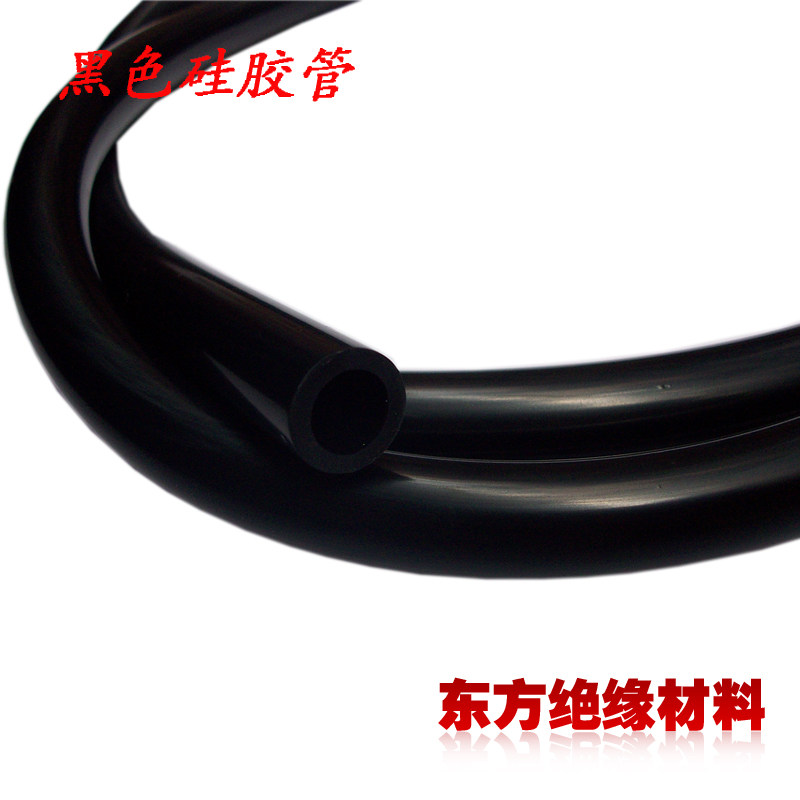 Black silicone hose food grade odorless thin wall 2-18mm elastic edible grade tea set high temperature resistant silicone hose