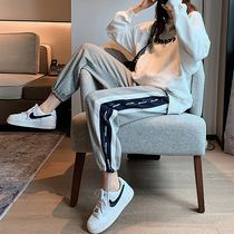 Pregnant women leggings Spring and autumn wear loose wide-leg pants Two wear casual sweatpants Spring tide mom guard pants drawstring pants
