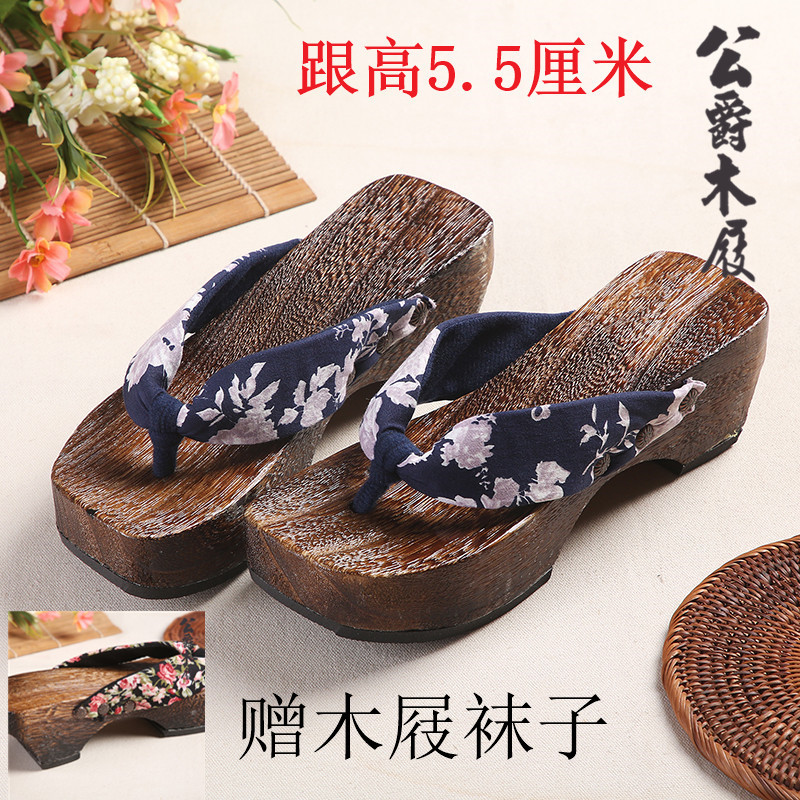 Clogs Ethnic Style Beach Shoes Summer Free Shipping Bohemian Casual Comfortable Low-Heeled Slip-On Wooden Slippers Women