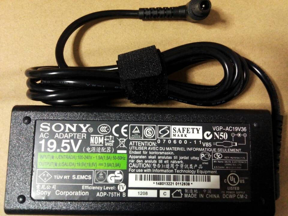 Suitable for SONY Sony 19 5V 3 9A laptop power adapter VGP-AC19V33